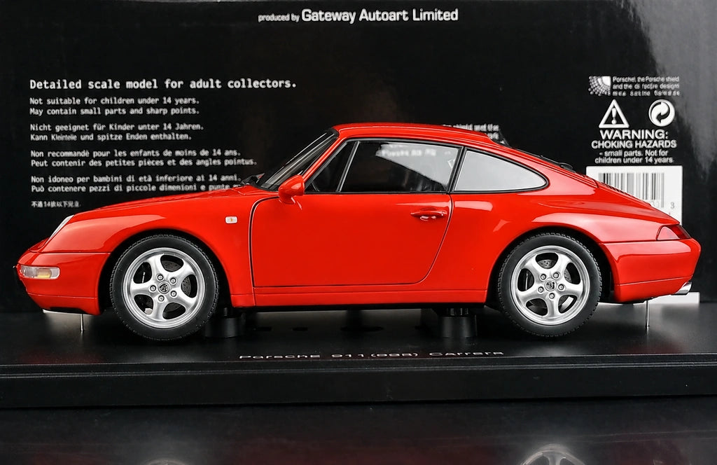 AutoArt Porsche 1995 911 993 Carrera Red 1:18 – Collectible Diecast Model Die-Cast