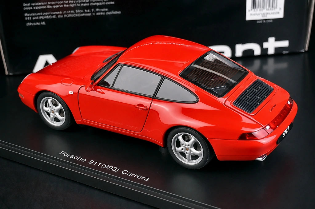 AutoArt Porsche 1995 911 993 Carrera Red 1:18 – Collectible Diecast Model Die-Cast