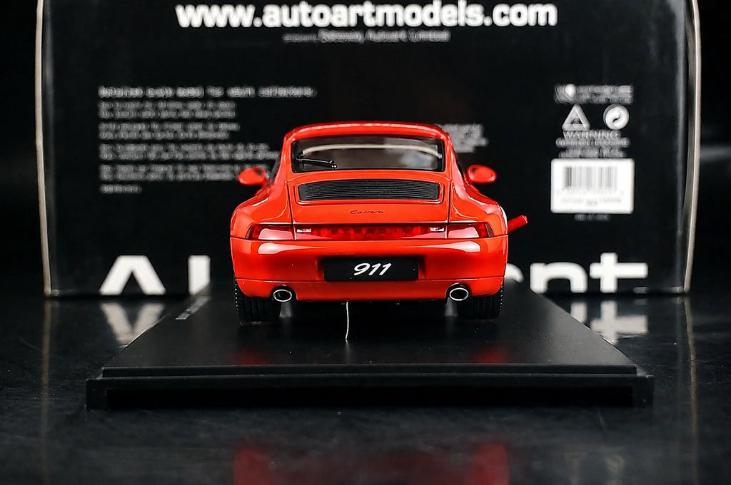 AutoArt Porsche 1995 911 993 Carrera Red 1:18 – Collectible Diecast Model Die-Cast