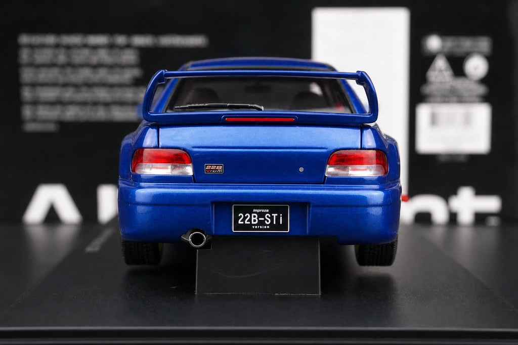 AutoArt Subaru 1998 Impreza 22B Blue 1:18 – Modelo de Metal Fundido em Metal de Coleção