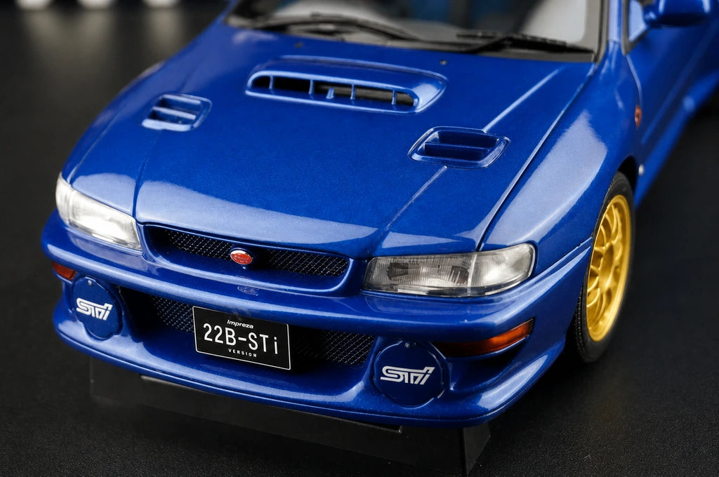 AutoArt Subaru 1998 Impreza 22B Blue 1:18 – Modelo de Metal Fundido em Metal de Coleção