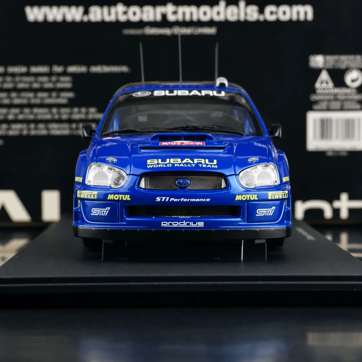 Subaru 2001 Impreza WRC Gravel #1 1:18 modèle de collection en métal moulé sous pression par AutoArt - vue 1