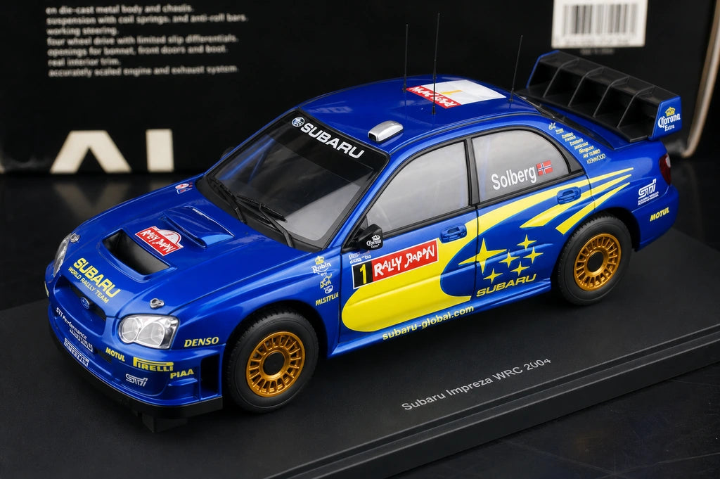 Subaru 2001 Impreza WRC Gravel #1 1:18 modèle de collection en métal moulé sous pression par AutoArt - vue 2