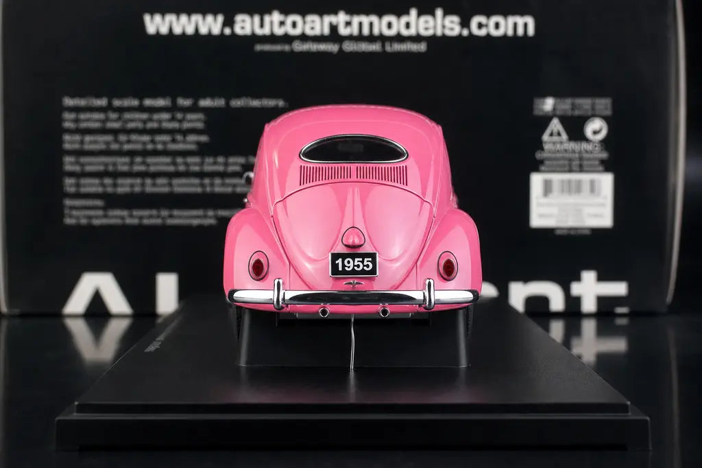 AutoArt Volkswagen 1955 Beetle 1200 Pink 1:18 – Modello da collezione in metallo pressofuso