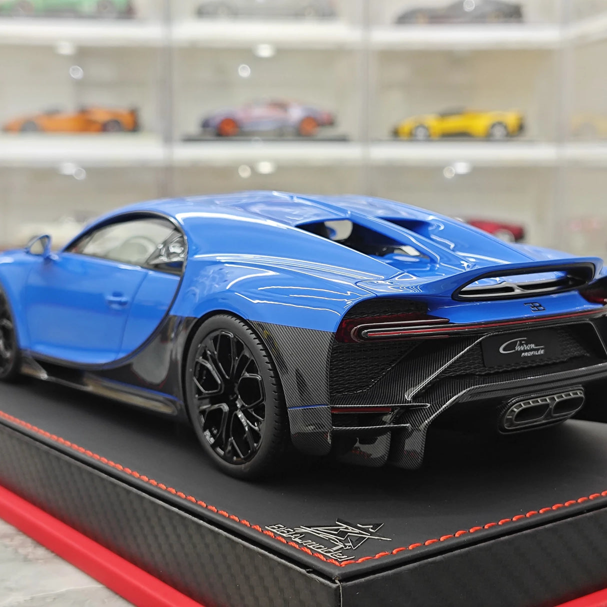BBA Bugatti 2022 Chiron Profilee Blue 1:18 – keräilyhartsimallihartsi