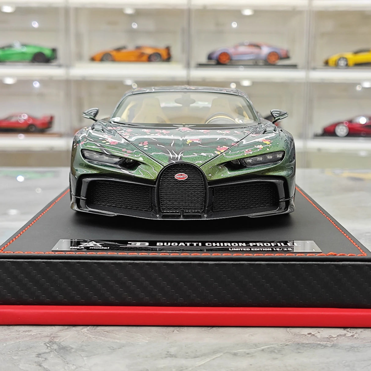 BBA Bugatti 2022 Chiron Profilee Sakura Gradient Green 1:18 – Keräilyhartsimallihartsi