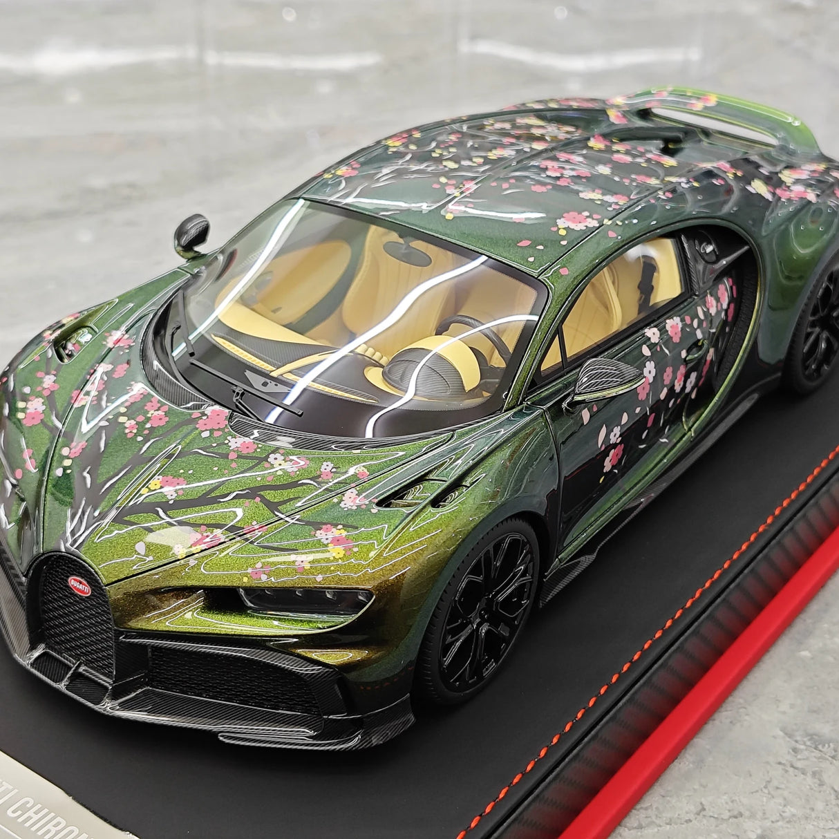 BBA Bugatti 2022 Chiron Profilee Sakura Gradient Green 1:18 – Keräilyhartsimallihartsi