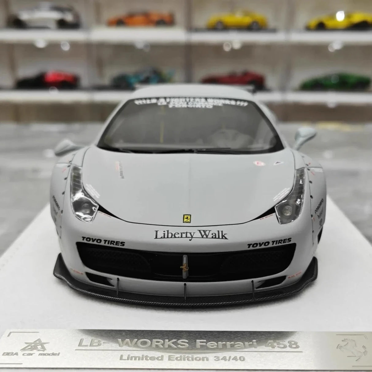 BBA Ferrari 2009 458 Italia LBWK Gray 1:18 – Collectible Resin Model Resin