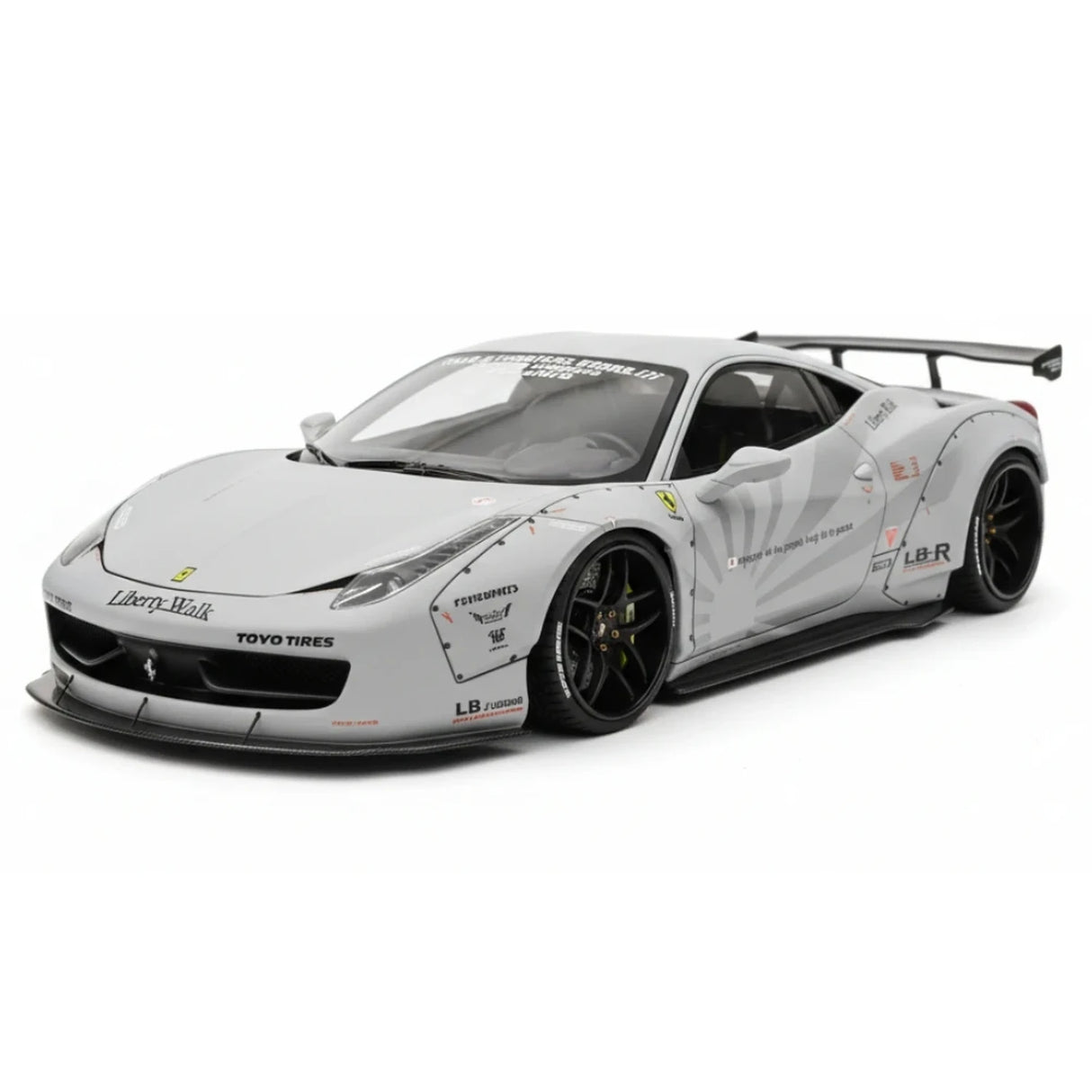 BBA Ferrari 2009 458 Italia LBWK Gray 1:18 – Collectible Resin Model Resin