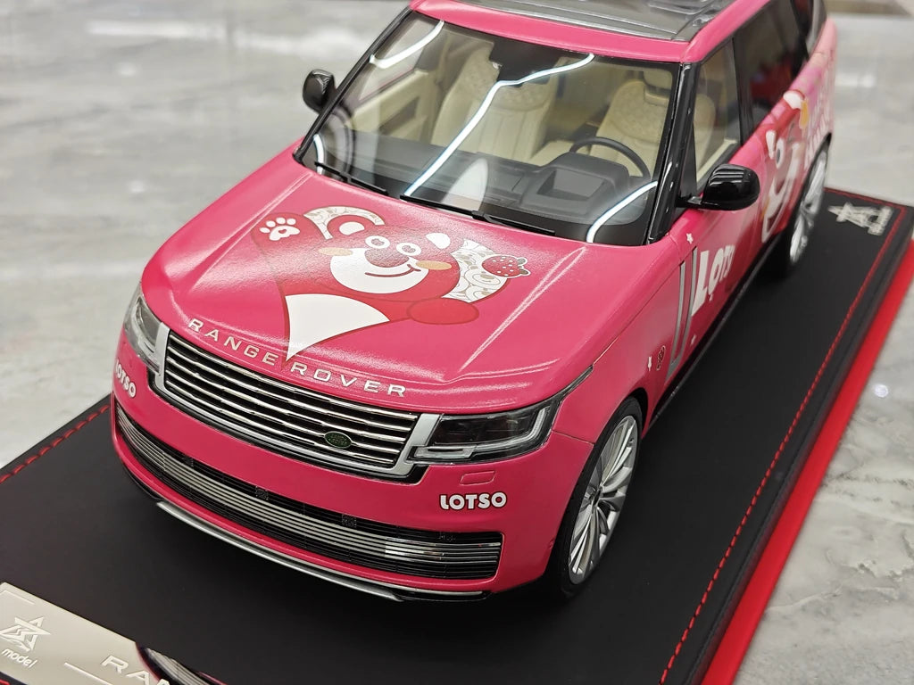 BBA Land Rover 2018 Range Rover SVAutobiografia Orso Fragola a passo lungo 1:18 – Resina modello in resina da collezione