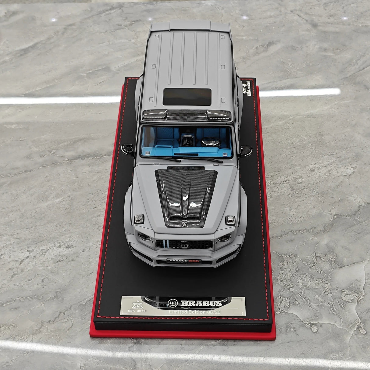 BBA Mercedes-Brabus 2025 G800 Matte Battle Gray 1:18 – Résine de modèle en résine de collection
