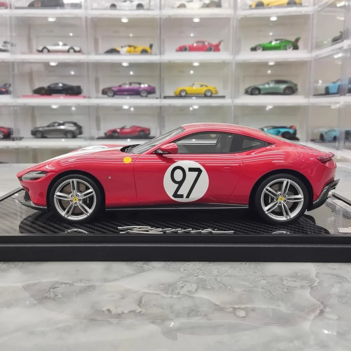 BBR Ferrari 2020 روما ريد رقم 27 1:18 – راتنج موديل قابل للجمع