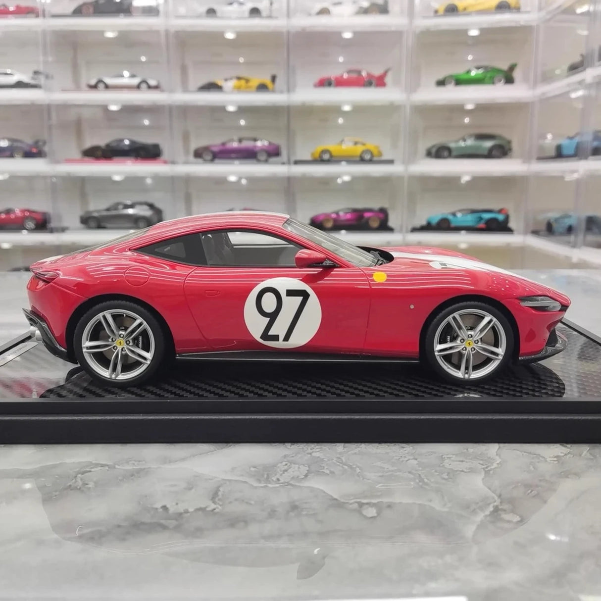 BBR Ferrari 2020 روما ريد رقم 27 1:18 – راتنج موديل قابل للجمع