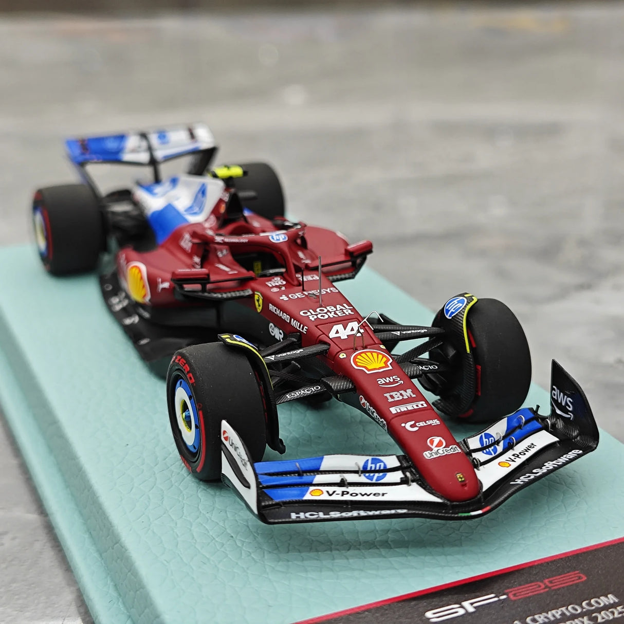 1:43 Ferrari 2025 SF-25 #44 ميامي GP لويس هاميلتون F1 نموذج سيارة من الراتنج من BBR - عرض 10