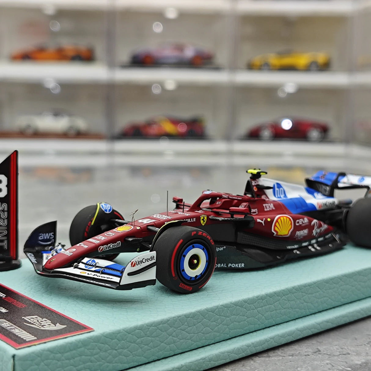 1:43 Ferrari 2025 SF-25 #44 ميامي GP لويس هاميلتون F1 نموذج سيارة من الراتنج من BBR - عرض 3
