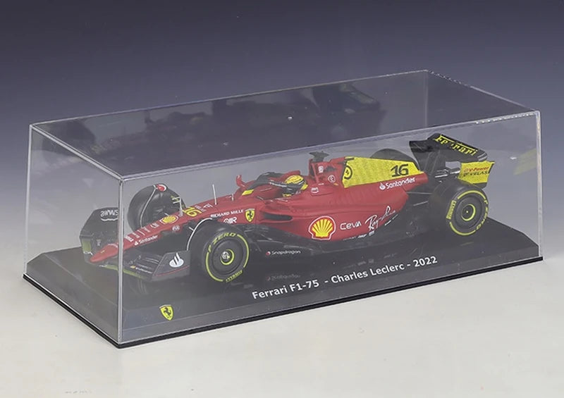 تصميم الذكرى الخامسة والسبعين لمونزا #16 تشارلز لوكلير F1 1:24 نموذج عرض مصبوب، Ferrari 2022 F1-75 #16 - عرض 2