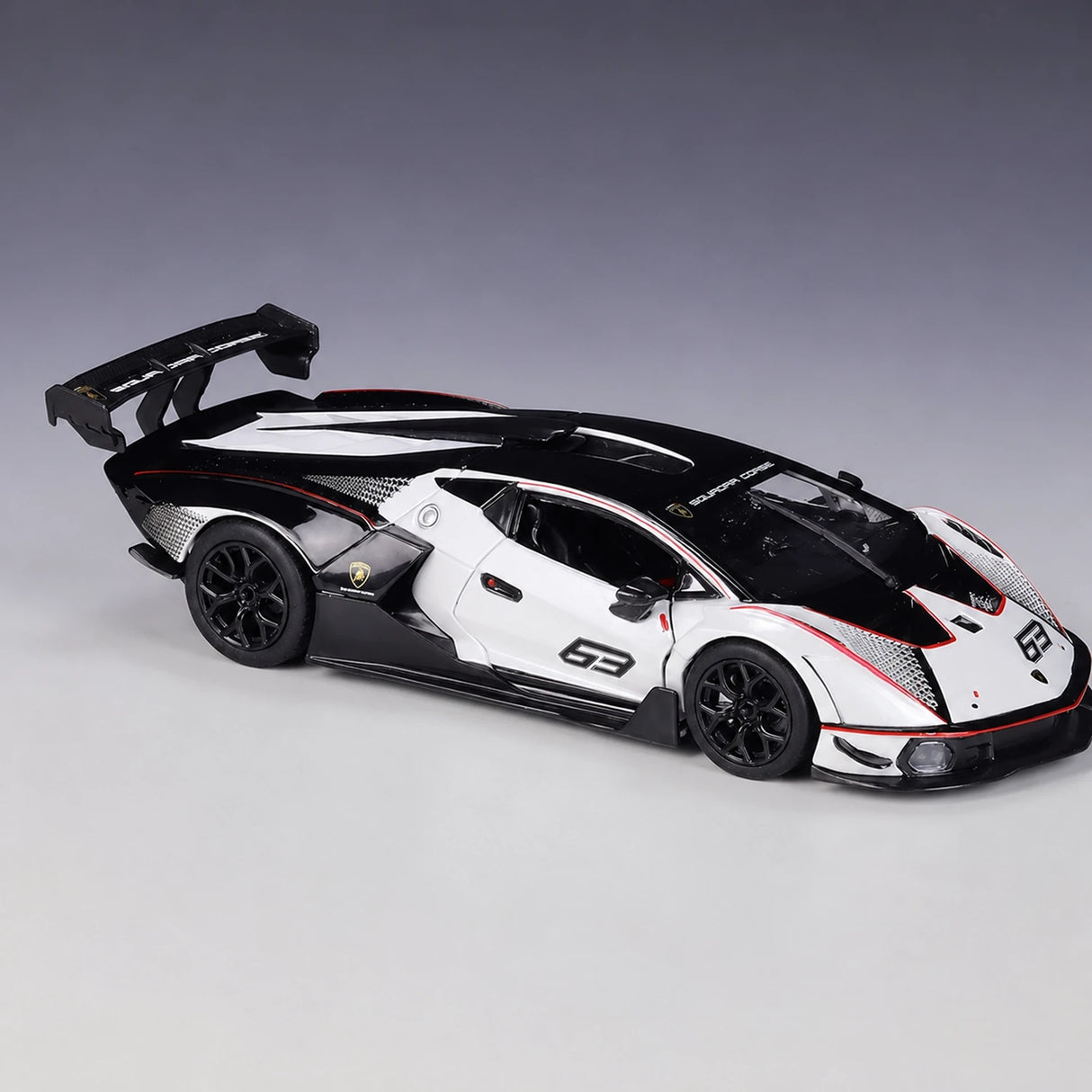 بوراغو Lamborghini 2020 إيسينزا SCV12 وايت 1:24 – نموذج عرض مصبوب، مصبوب.