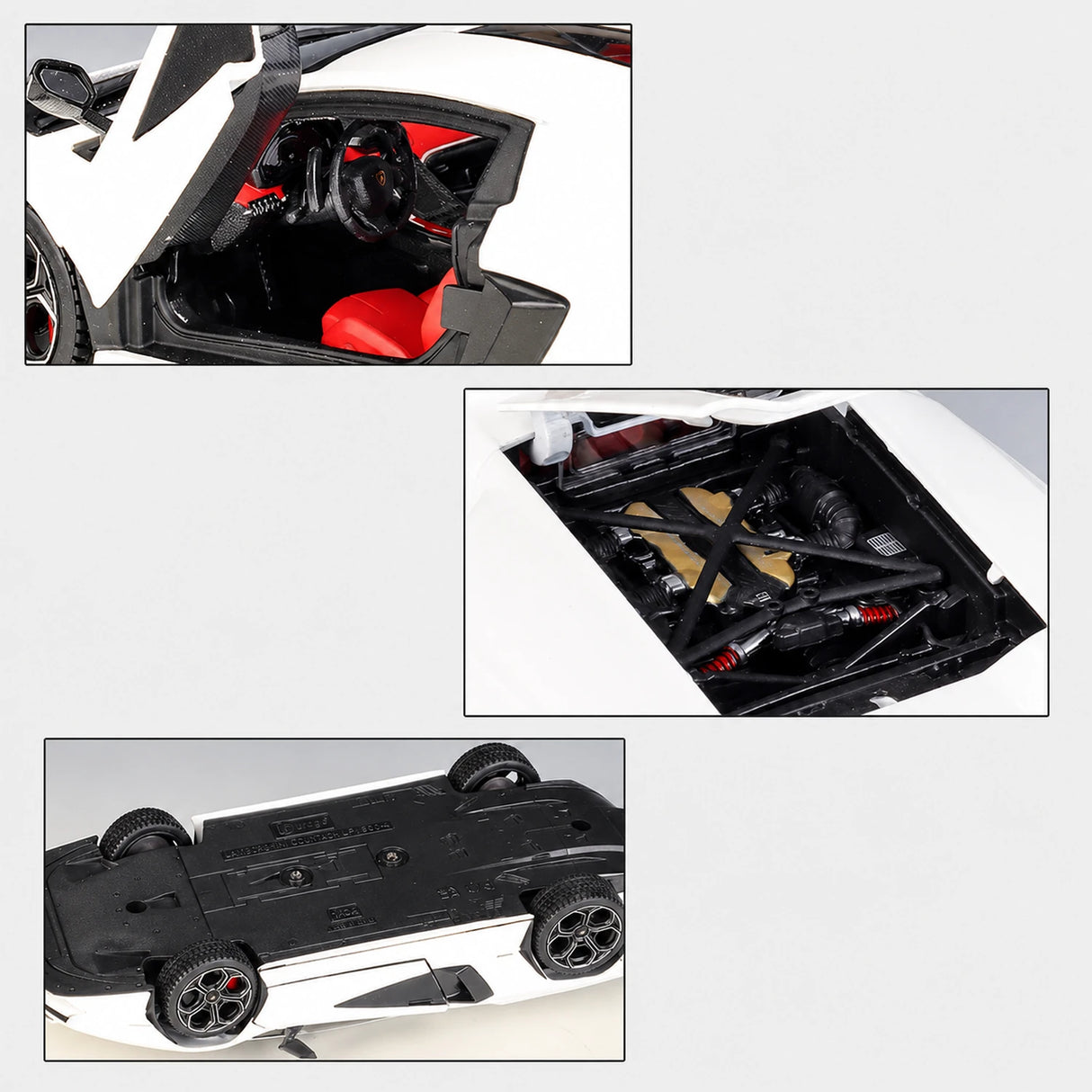 Bburago Lamborghini 2022 Countach LPI800-4 White 1:24 – Diecast Display Model Die-Cast
