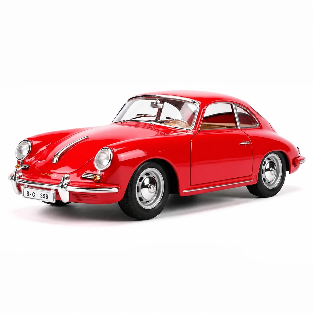 Bburago Porsche 1961 356B Coupe Red 1:24 – model wyświetlacza odlewany