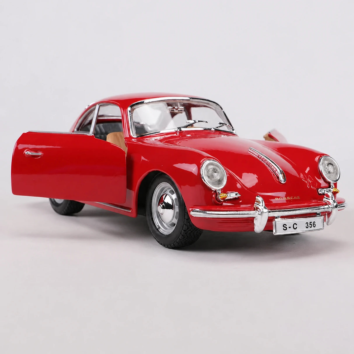 Bburago Porsche 1961 356B Coupe Red 1:24 – model wyświetlacza odlewany