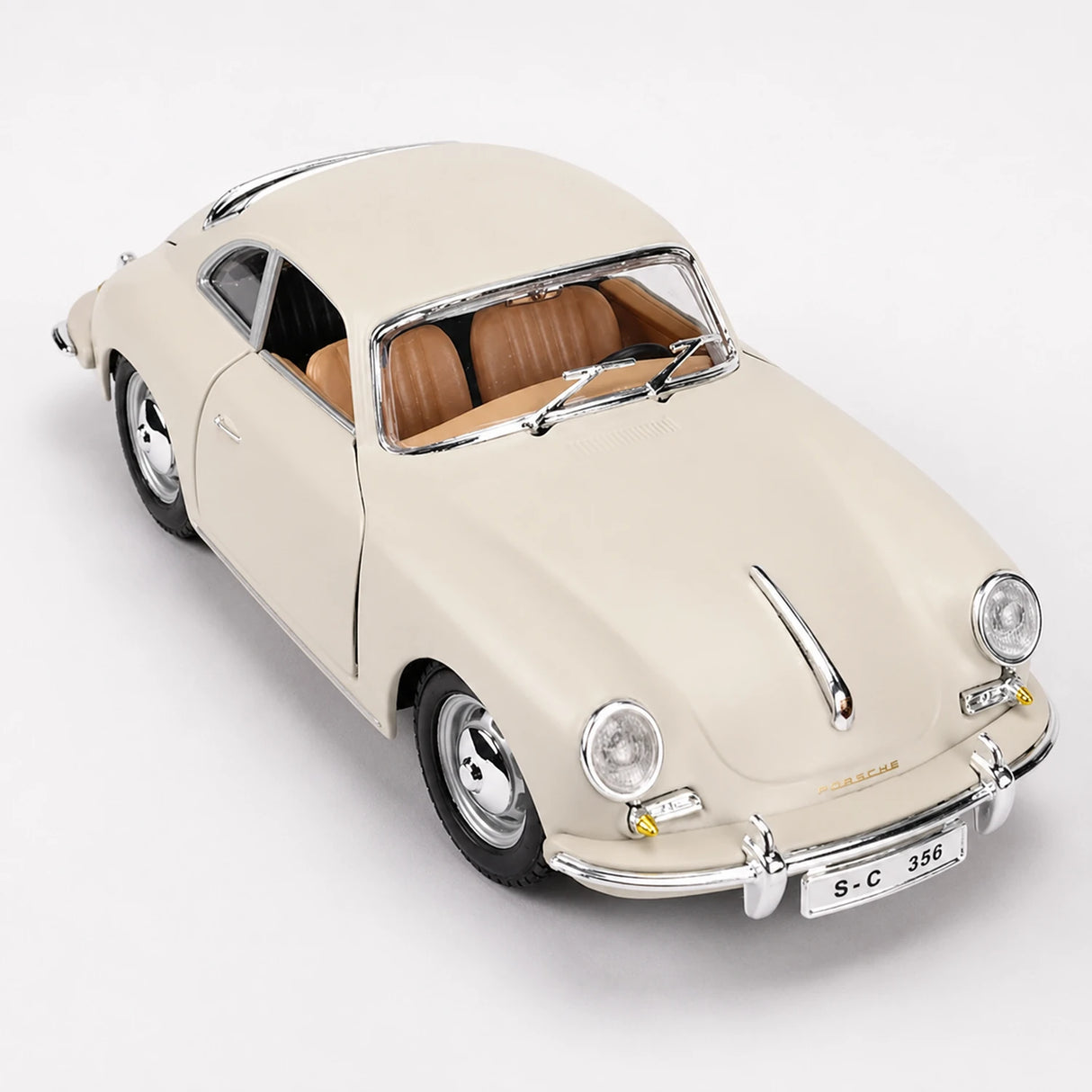 Bburago Porsche 1961 356B Coupe White 1:24 – model z odlewem odlewanym