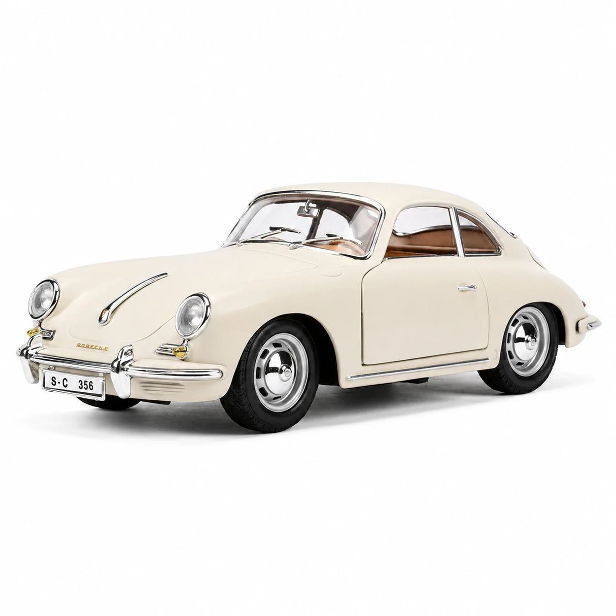 Bburago Porsche 1961 356B Coupe White 1:24 – model z odlewem odlewanym