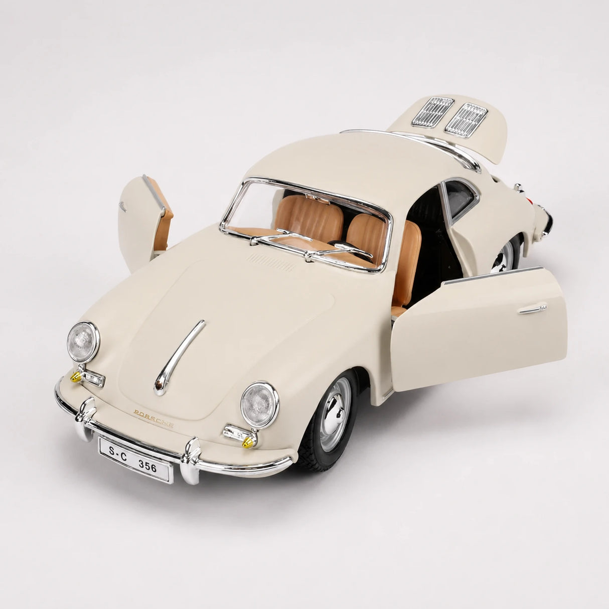 Bburago Porsche 1961 356B Coupe White 1:24 – model z odlewem odlewanym