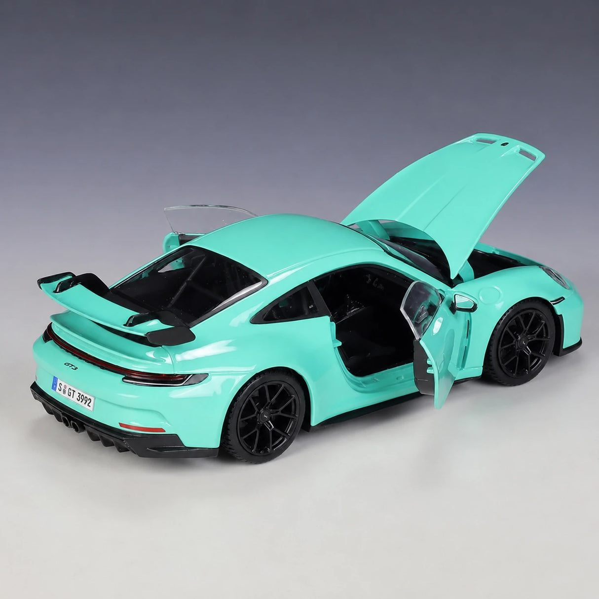 Bburago Porsche 2021 911 GT3 Blue 1:24 – نموذج عرض مصبوب، مصبوب.