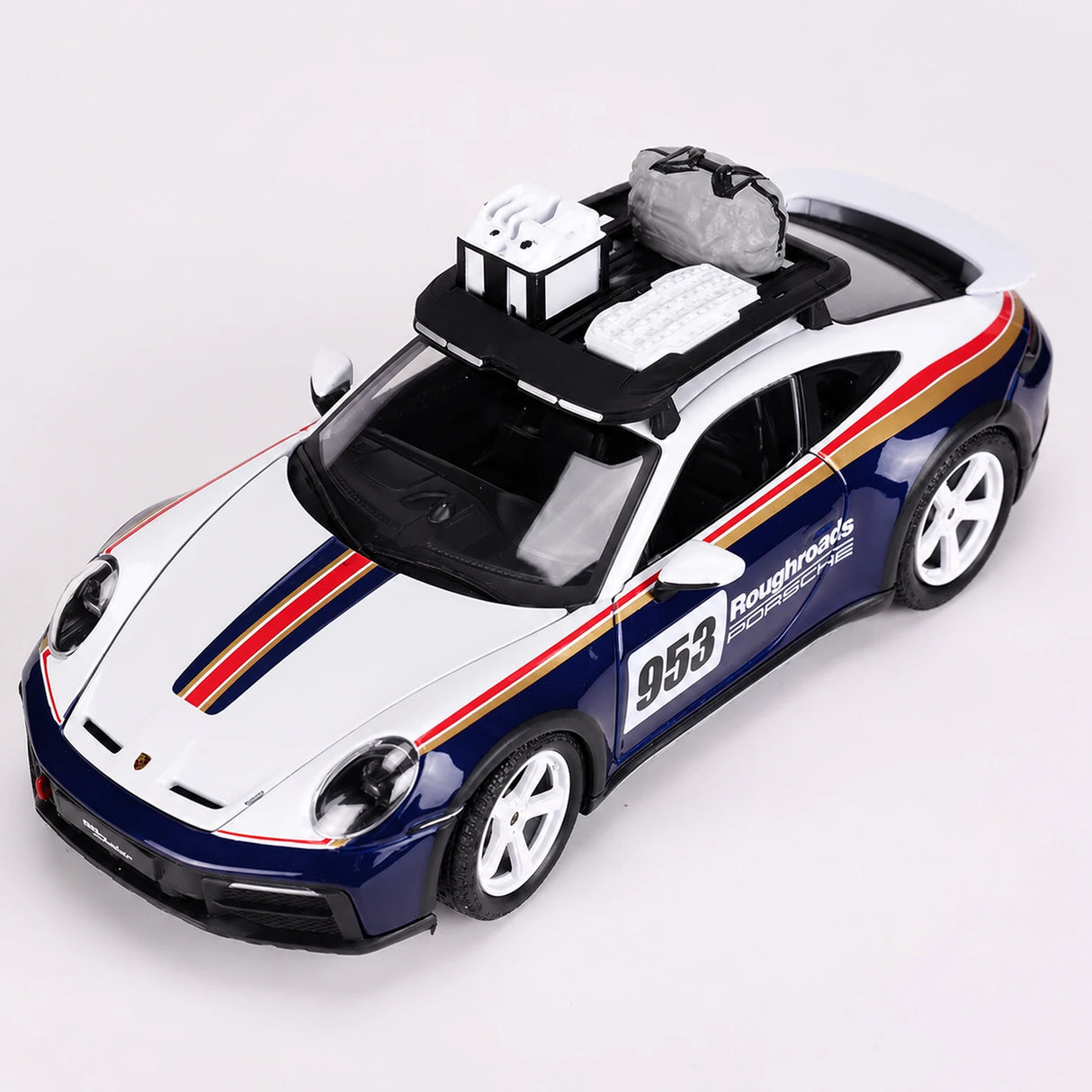 Bburago Porsche 2023 911 Dakar 1:24 – Model wyświetlacza odlewany z odlewu