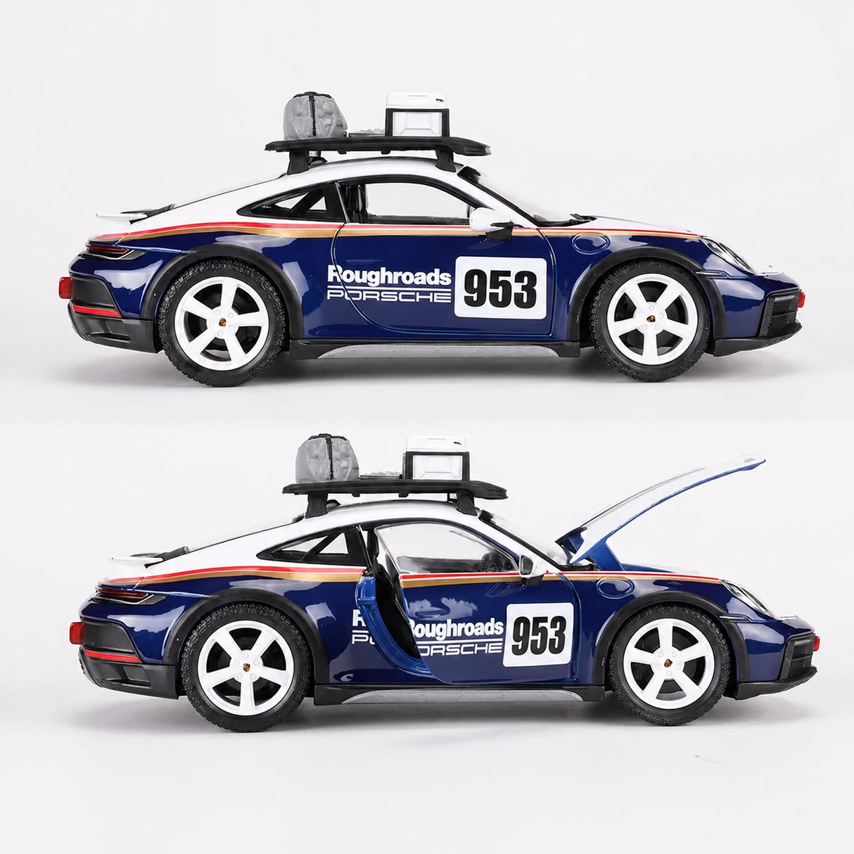 Bburago Porsche 2023 911 Dakar 1:24 – Model wyświetlacza odlewany z odlewu