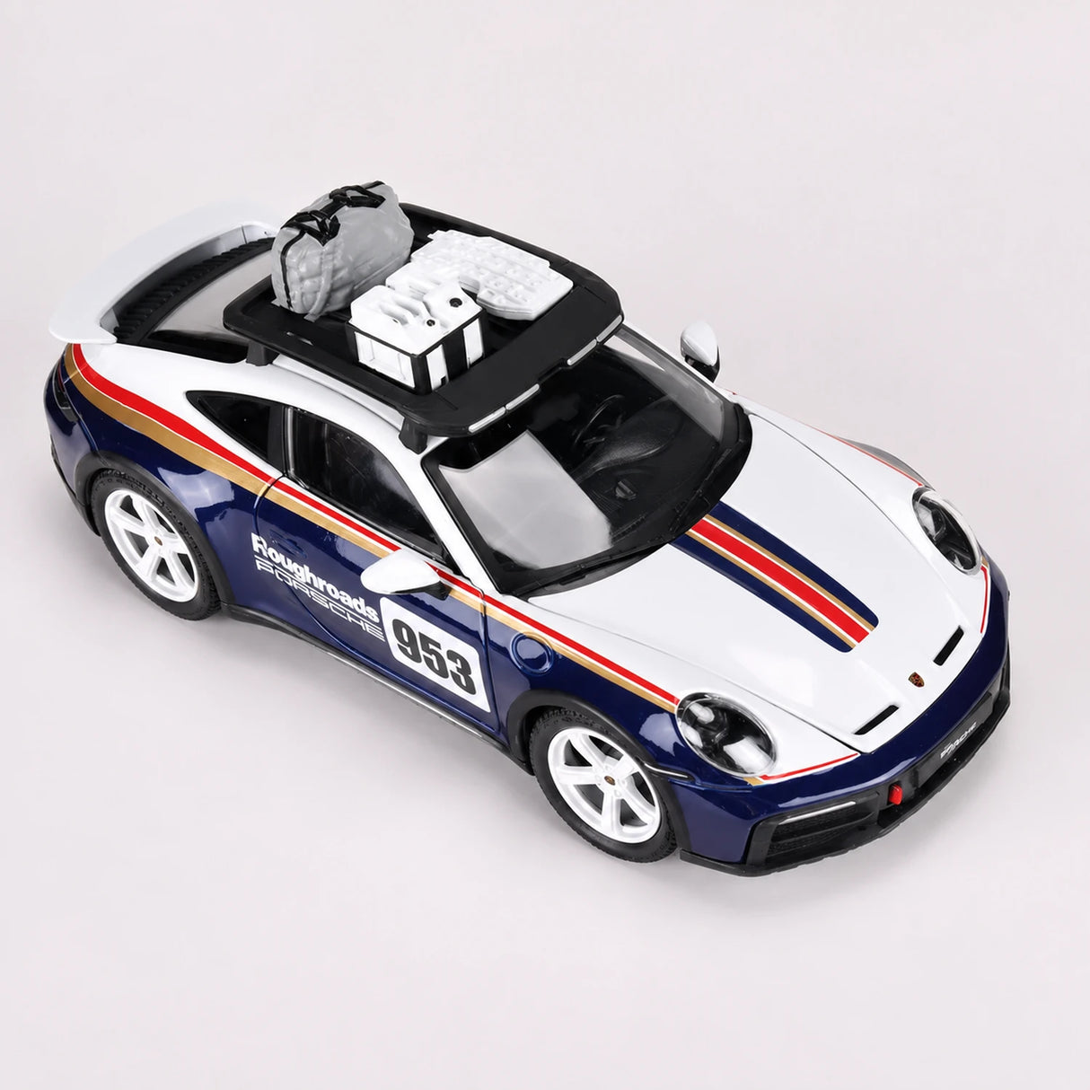Bburago Porsche 2023 911 Dakar 1:24 – Model wyświetlacza odlewany z odlewu