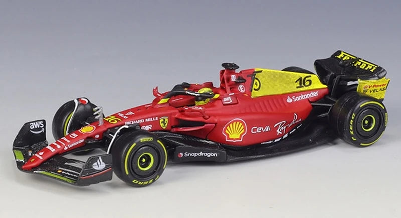 부라고 Ferrari 2022 F1-75 #16 몬자 75주년 도장 샤를 르클레르 F1 1:43 다이캐스트 전시 모델 - 뷰 1