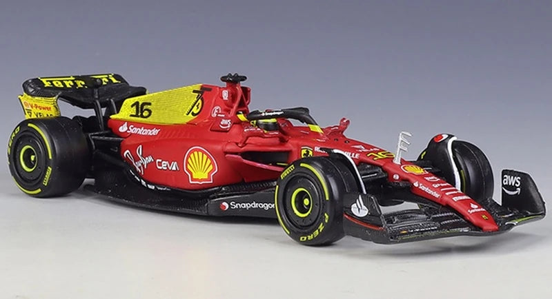 부라고 Ferrari 2022 F1-75 #16 몬자 75주년 도장 샤를 르클레르 F1 1:43 다이캐스트 전시 모델 - 뷰 4