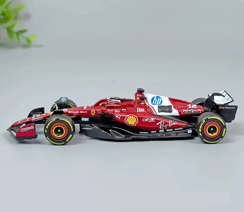 부라고 Ferrari 2025 SF-25 #16 샤를 르클레르 F1 1:43 다이캐스트 전시 모델 - 뷰 2