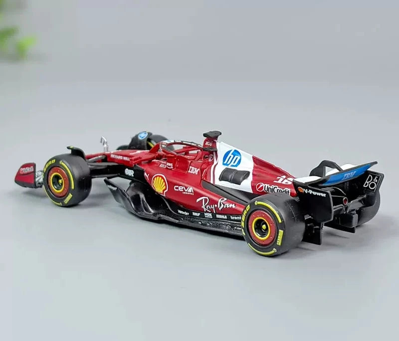 부라고 Ferrari 2025 SF-25 #16 샤를 르클레르 F1 1:43 다이캐스트 디스플레이 모델 - 뷰 3