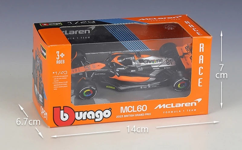 1:43 McLaren 2023 MCL60 #81 Oscar Piastri F1 model car by Bburago - view 14
