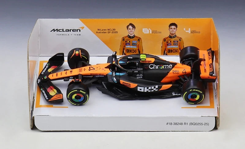 1:43 McLaren 2025 MCL39 #4 Australian GP Winner Lando Norris F1 model car by Bburago - view 12