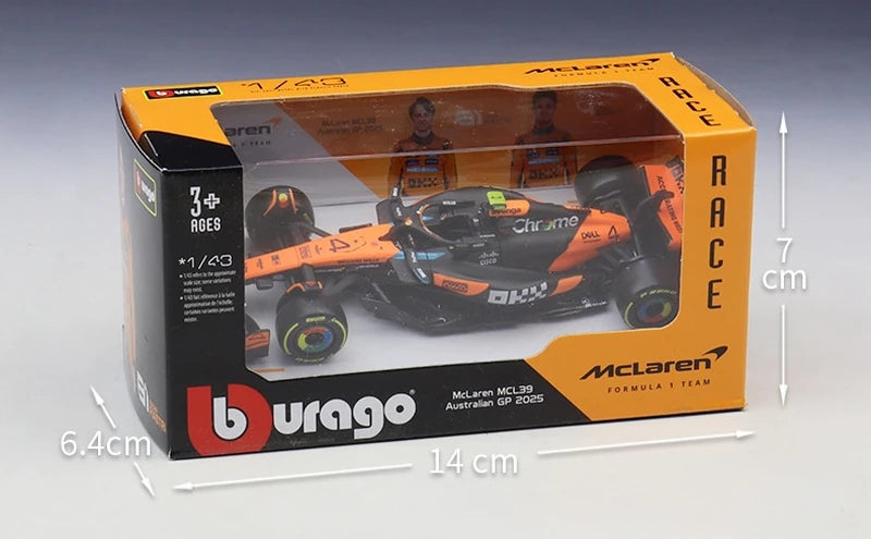 1:43 McLaren 2025 MCL39 #4 Australian GP Winner Lando Norris F1 model car by Bburago - view 13
