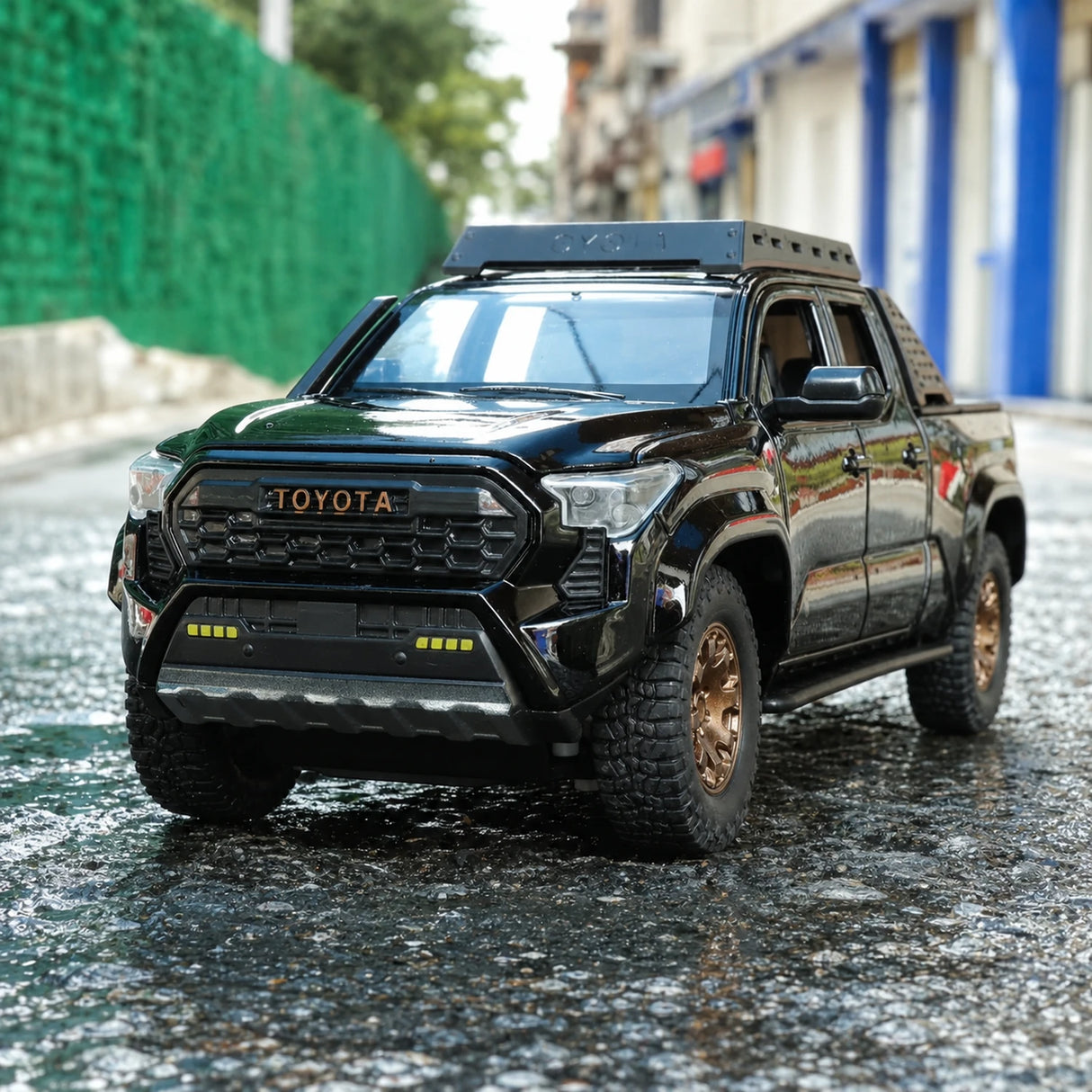 Toyota 2024 Tacoma Black 1:24 – model wyświetlaczy odlewany z odlewu