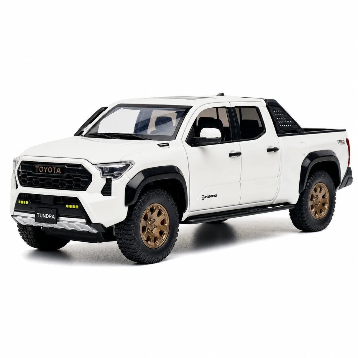 Toyota 2024 Tacoma White 1:24 – model wyświetlaczy odlewany z metalu