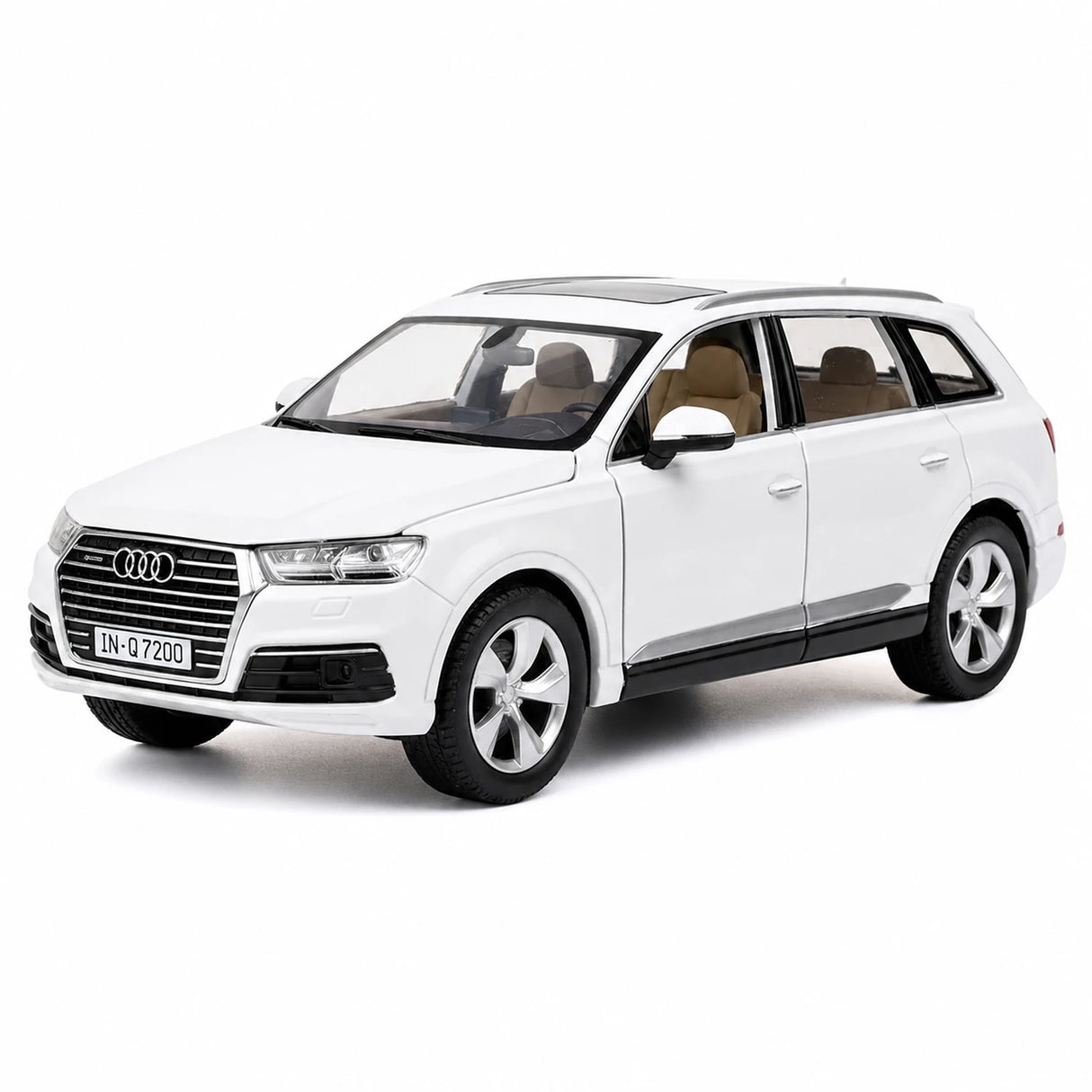 Audi 2019 Q7 branco 1:32 – modelo de exposição em metal fundido