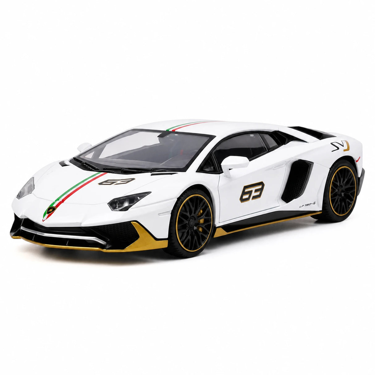 Lamborghini 2022 Aventador LP780-4 SVJ White 1:32 – Diecast Display Model Die-Cast
