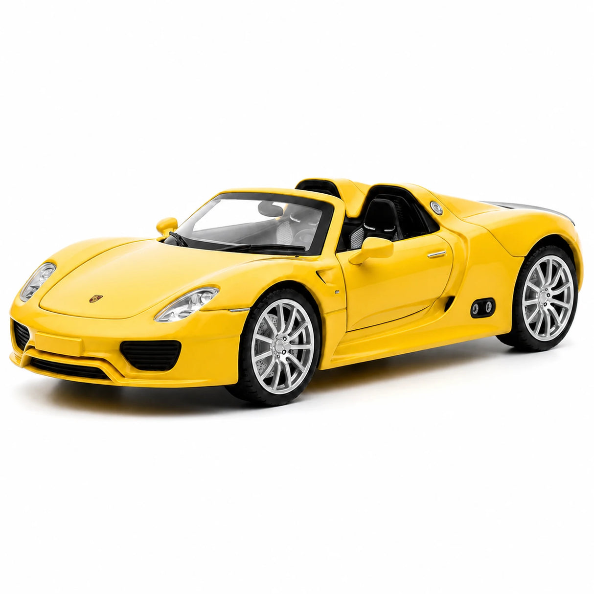 Porsche 2010 918 Spyder Keltainen 1:32 – Valuvalettu näyttömalli