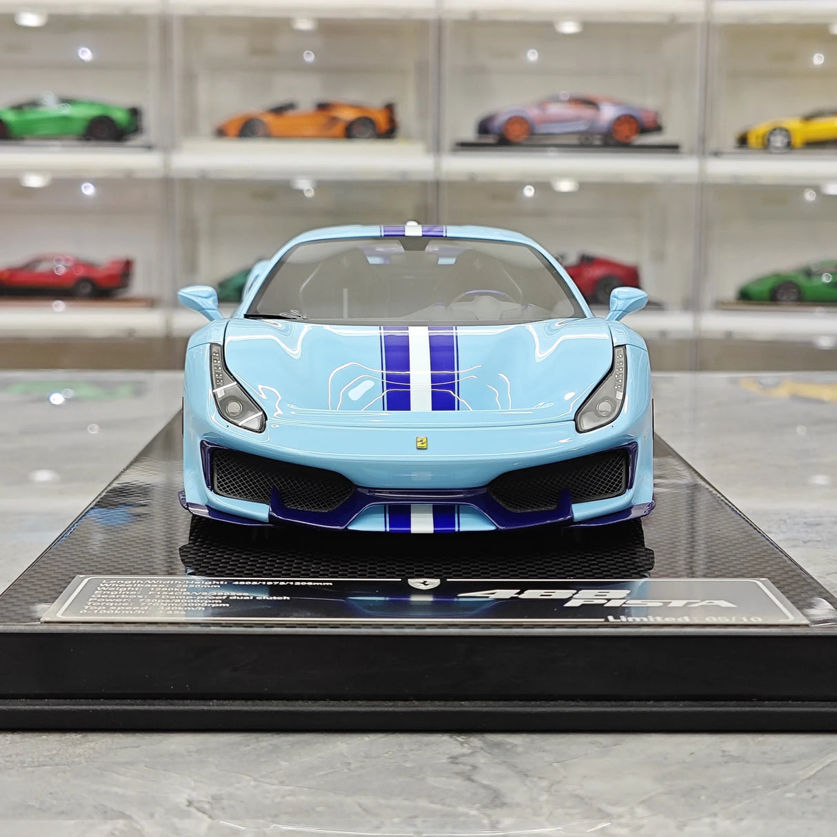 Dino Model Ferrari 2018 488 بيستا سبايدر بلو 1:18 – نموذج راتنج قابل للجمع