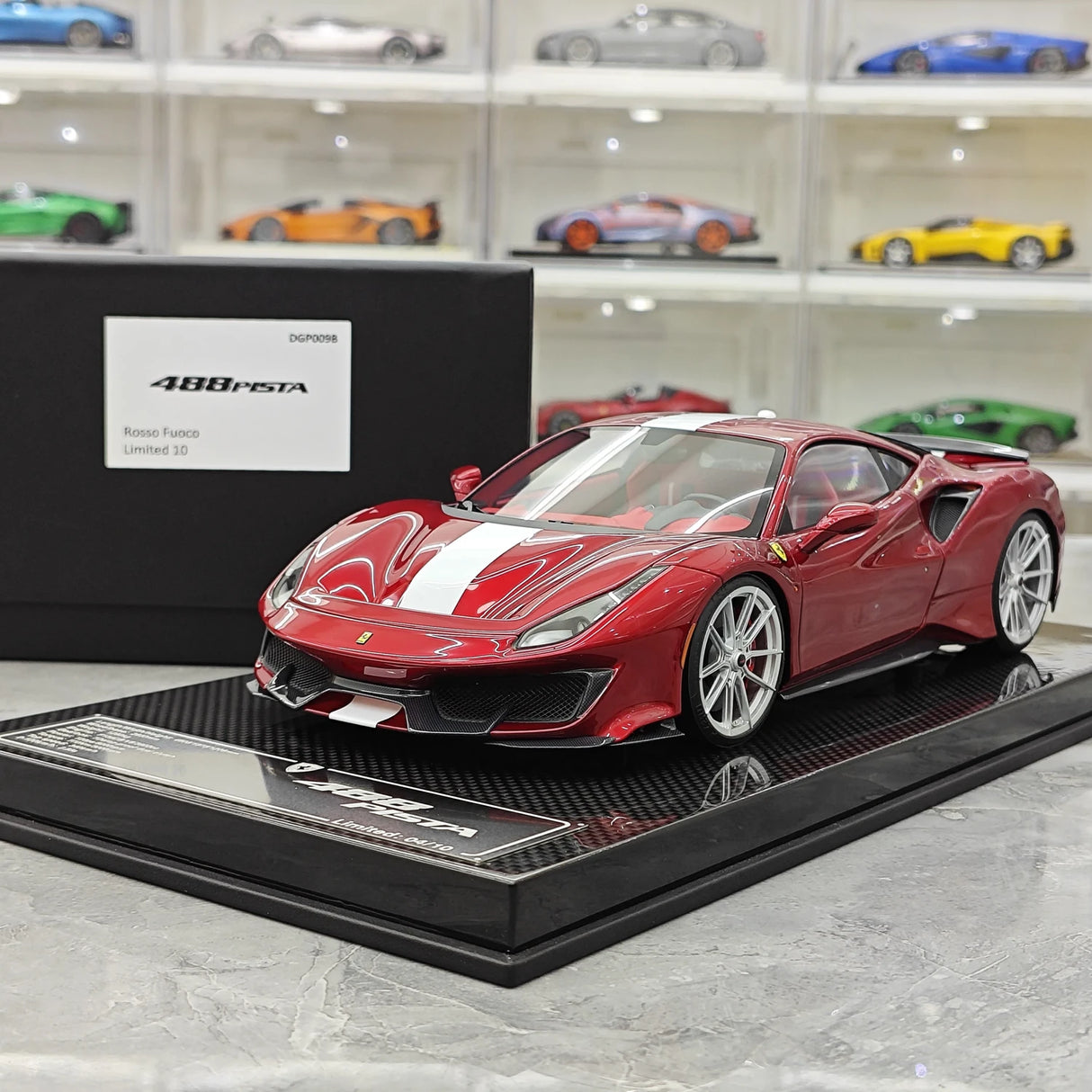Dino Model Ferrari 2018 488 بيستا سبايدر ريد 1:18 – راتنج نموذجي قابل للجمع