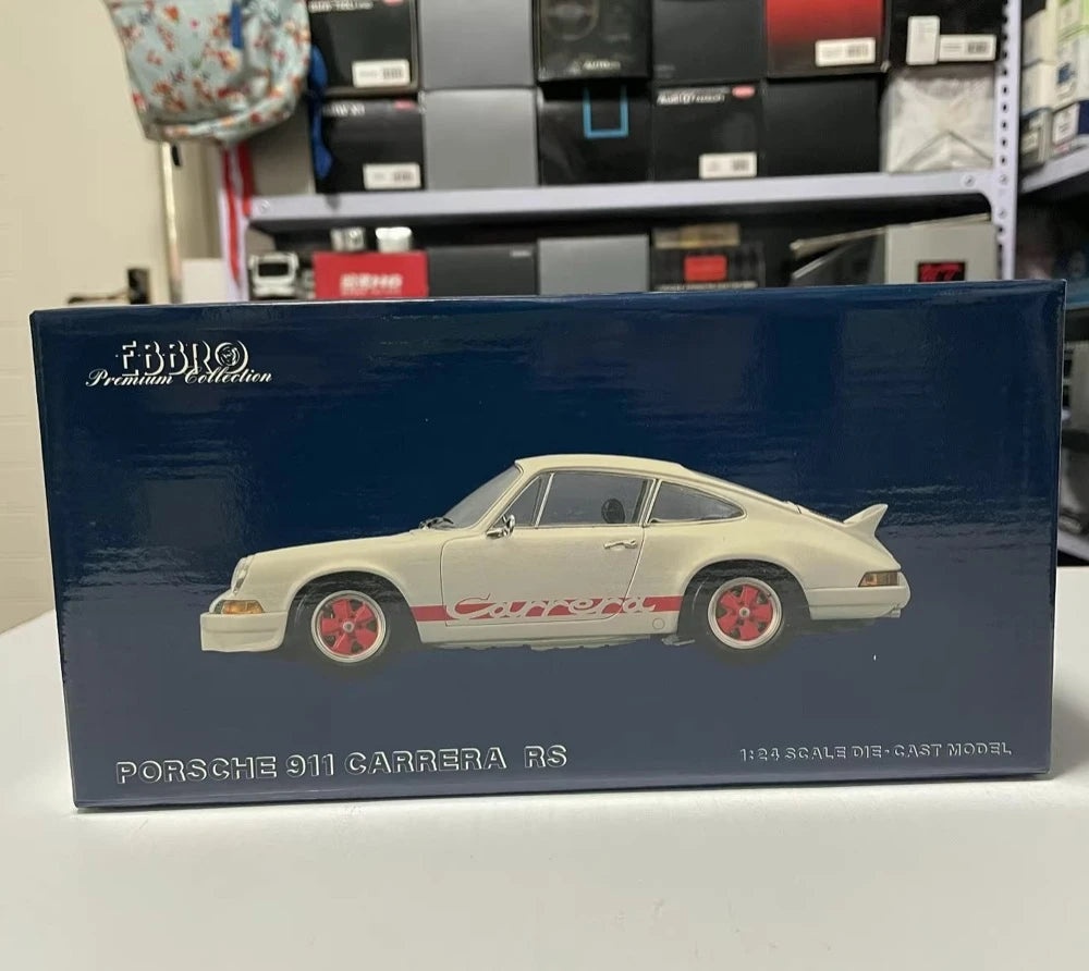 EBBRO Porsche 1973 911 Carrera RS White 1:24 – Collectible Diecast Model Die-Cast