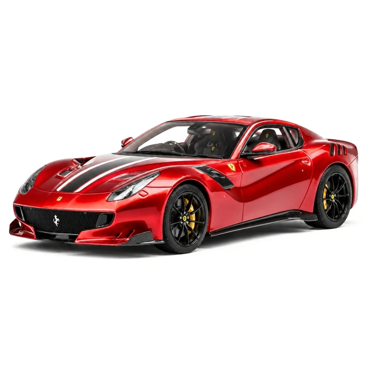 F.C Model Ferrari 2015 F12tdf Metal Rojo Negro Blanco 1:18 – Resina Modelo de Colección