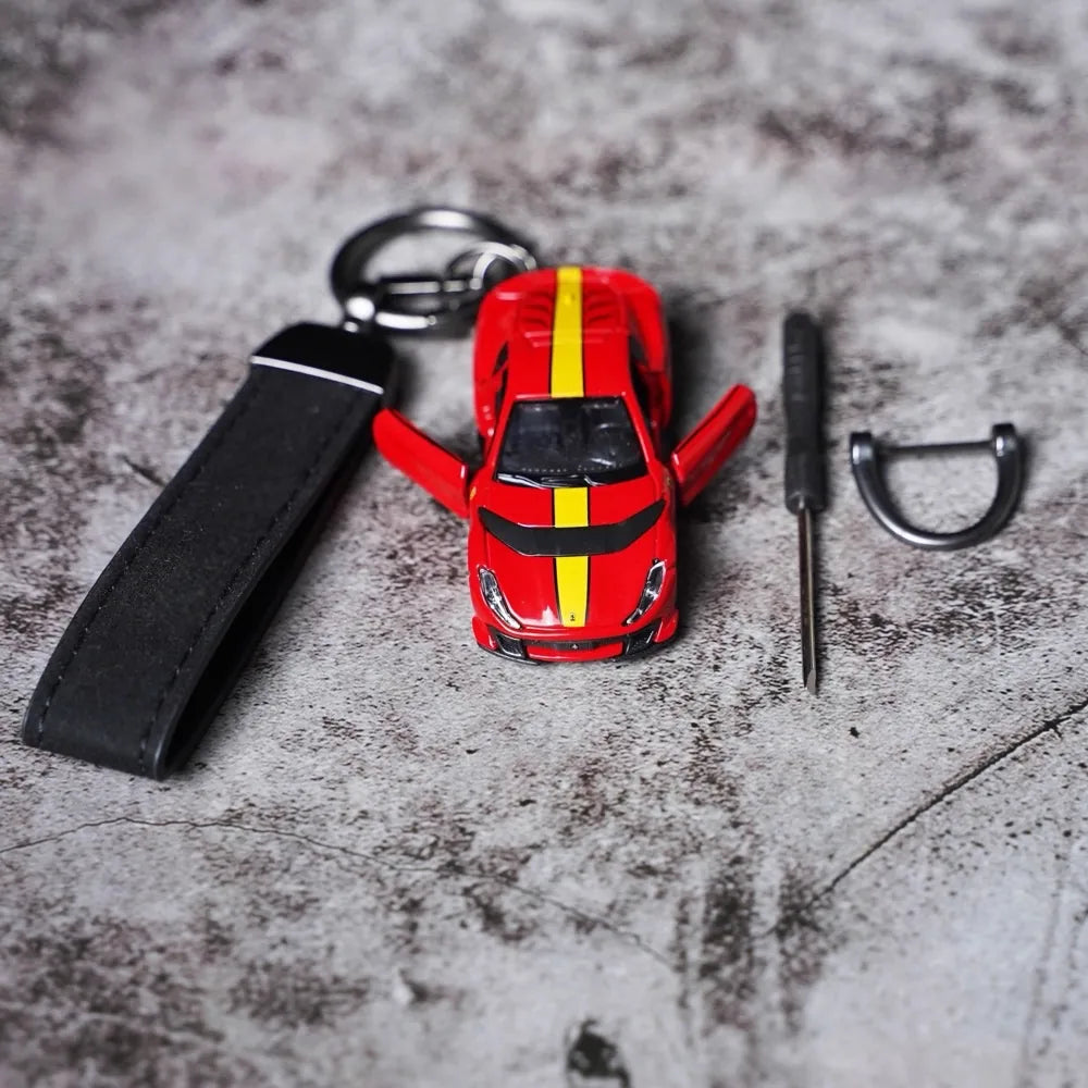 Ferrari 812 Competizione Keychains 1:64 سيارة مصغرة Keychain
