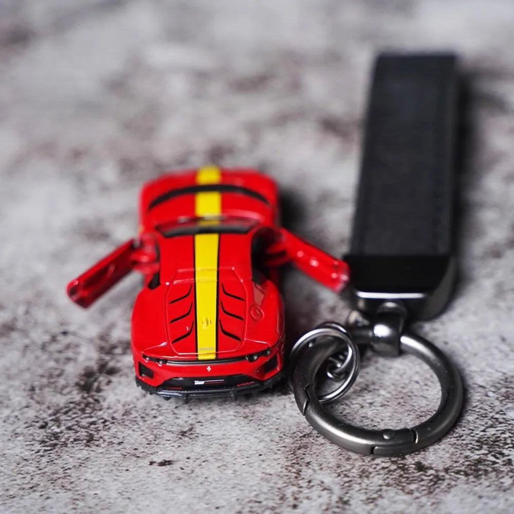Ferrari 812 Competizione Keychains 1:64 سيارة مصغرة Keychain