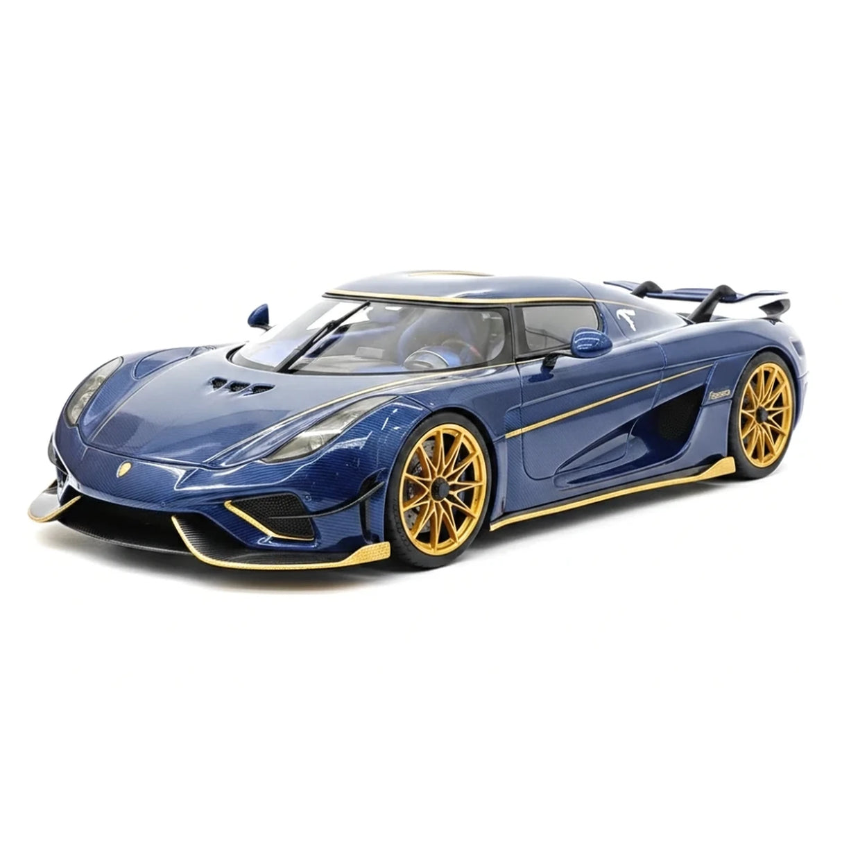 FrontiArt Koenigsegg 2016 Regera Blue-Tinted Carbon 1:18 – Collectible Resin Model Resin